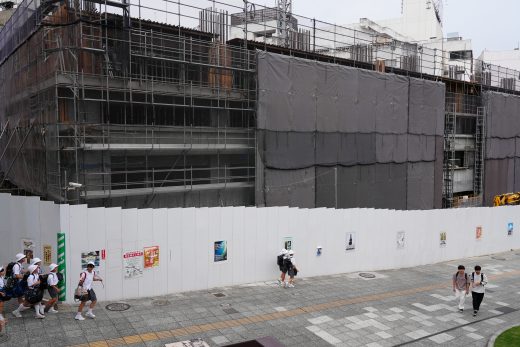 20250613デュオヒルズ水戸三の丸タワー建設中